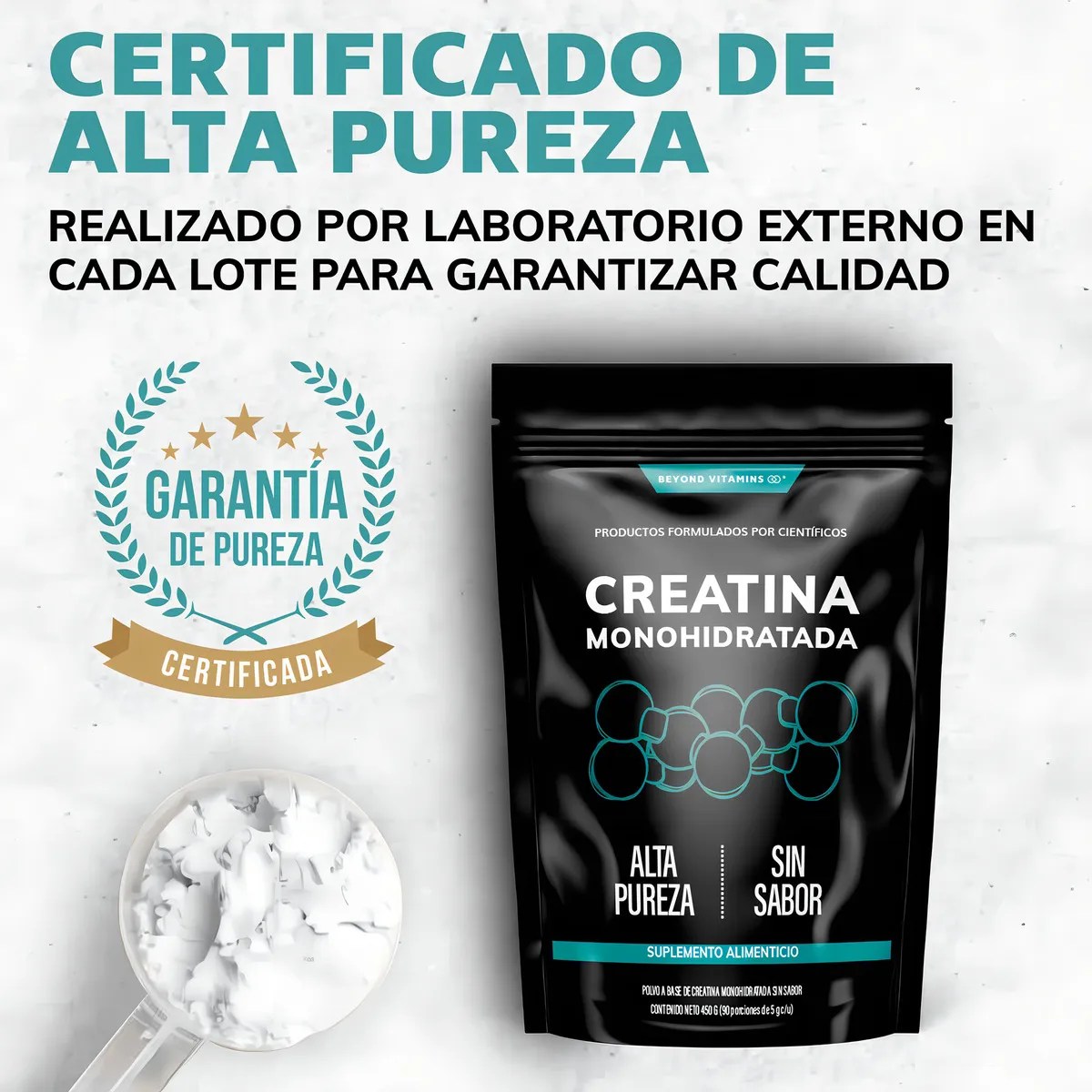Creatina Monohidratada Micronizada Pura En Polvo 450gr Suplemento Alimenticio