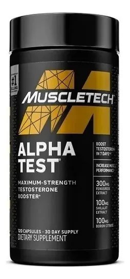 Alpha Test 120 Caps Muscletech Potenciador De Testosterona