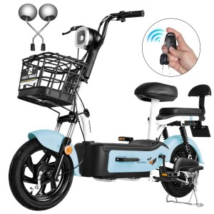 U1s Bicicleta Eléctrica Para Adultos Con Dos Asientos, Honeywhale Bicimoto Eléctrica Con Alarma, Pontencia Máxima 650w, Velocidad Máxima 31km/h, Autonomía 60-65km, Batería 20ah, Color Azul U1s Bicicleta Eléctrica Para Adultos Con Dos Asientos, Honeywhale Bicimoto Eléctrica Con Alarma, Pontencia Máxima 650w, Velocidad Máxima 31km/h, Autonomía 60-65km, Batería 20ah, Color Azul
