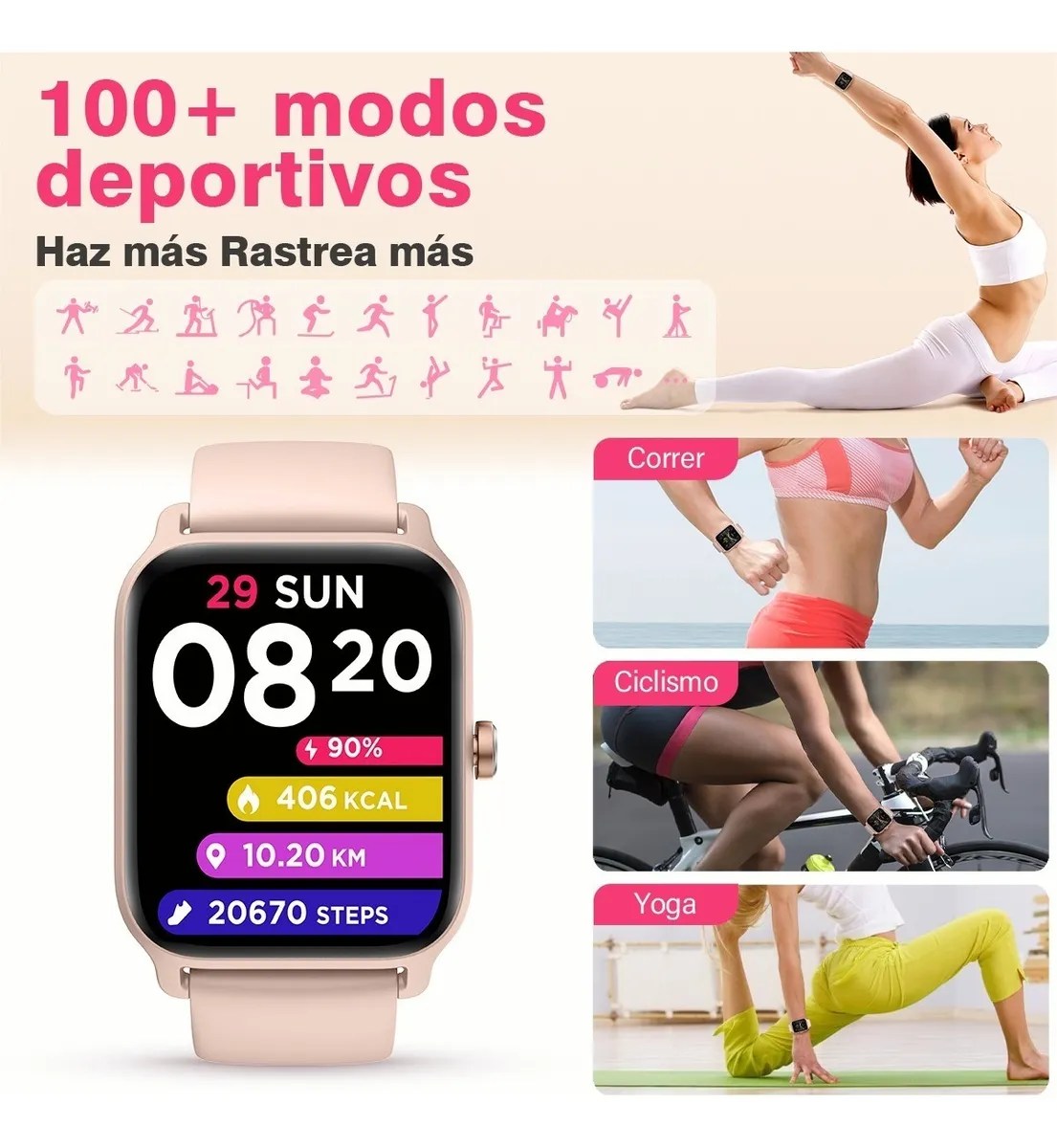 Smartwatch 1.8» Reloj Inteligente Bluetooth Llamada Alexa
