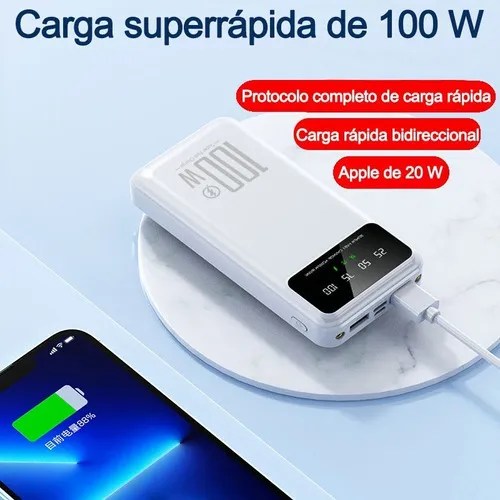 ower Bank SAIVIEK KJ-K70 20000mah Batería Externa 20W Carga Rapida Para Android,iPhone,Cargador Portátil Pila Con dos luces LED,Banco de Energía con 4 Salidas y 2 Entradas(2 USB-A, V8, Tipo C)negro