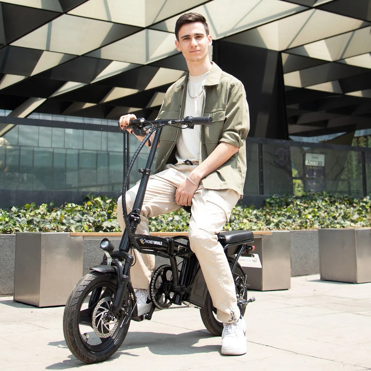 Bicicleta Eléctrica Plegable Honey Whale S6 600w 35km/h S6 NEGRO