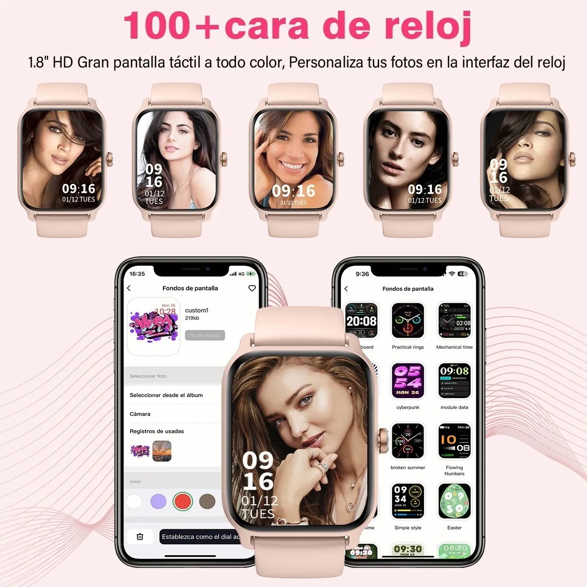 Smartwatch 1.8» Reloj Inteligente Bluetooth Llamada Alexa