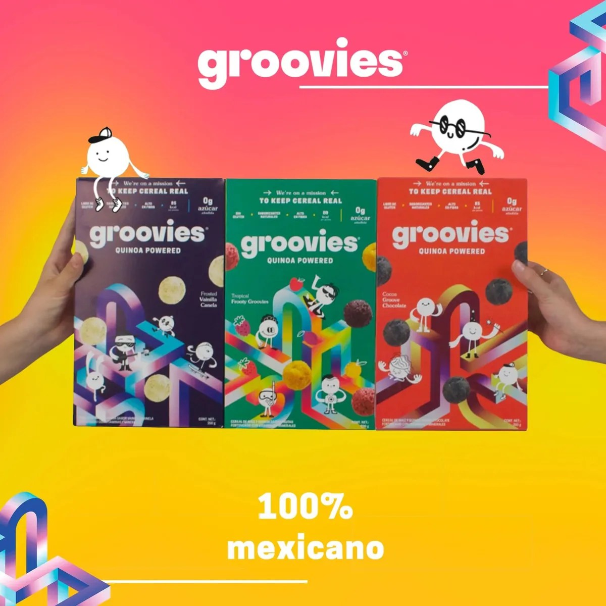 Cereal Saludable Groovies Quinoa Sin Gluten Frooty 250g 4pzs