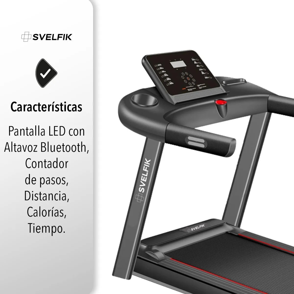 Caminadora eléctrica Svelfik CAMI-10 color negro