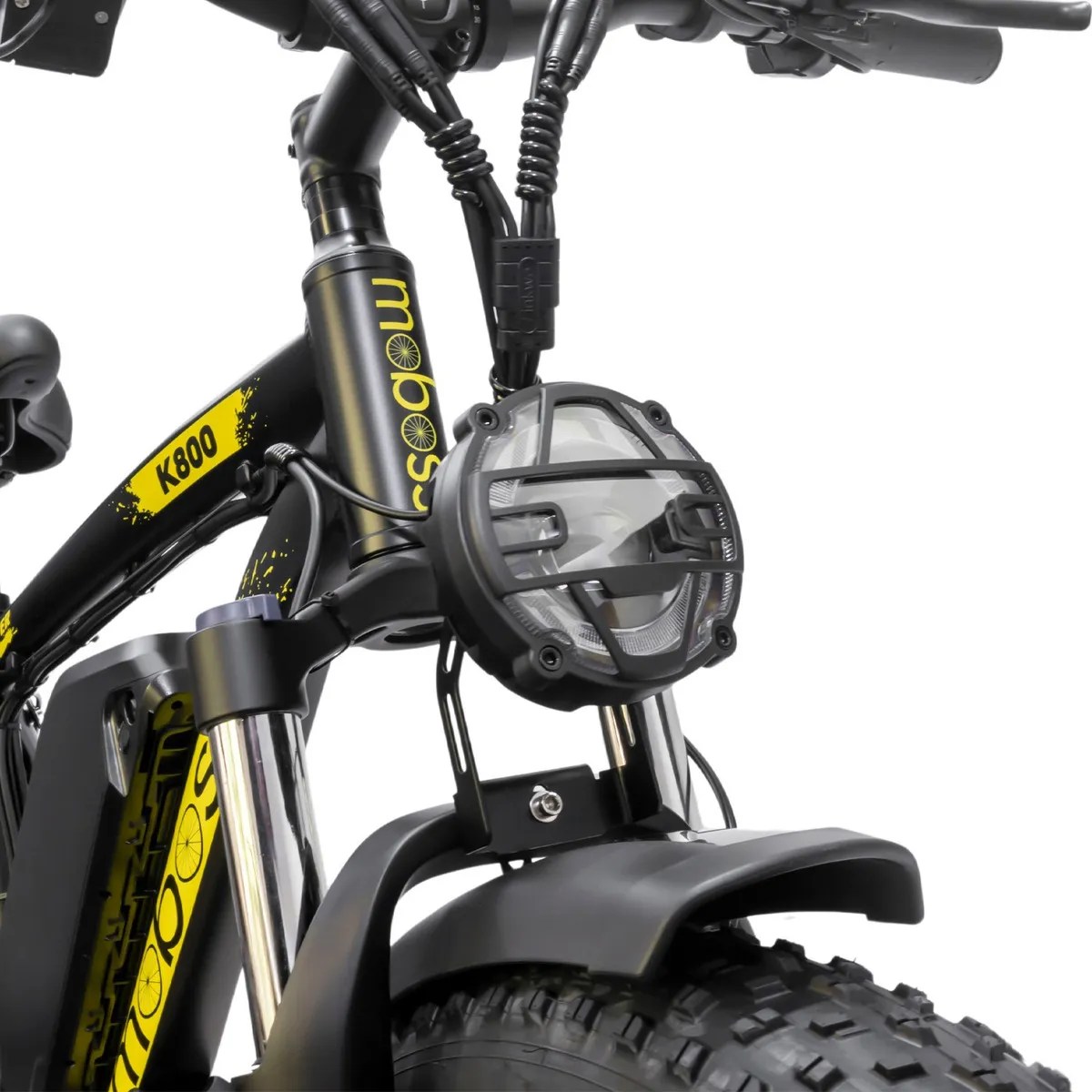 Bicicleta Eléctrica Mtb Fatbike Moboss K800 1000w X 2 26 Color Amarillo