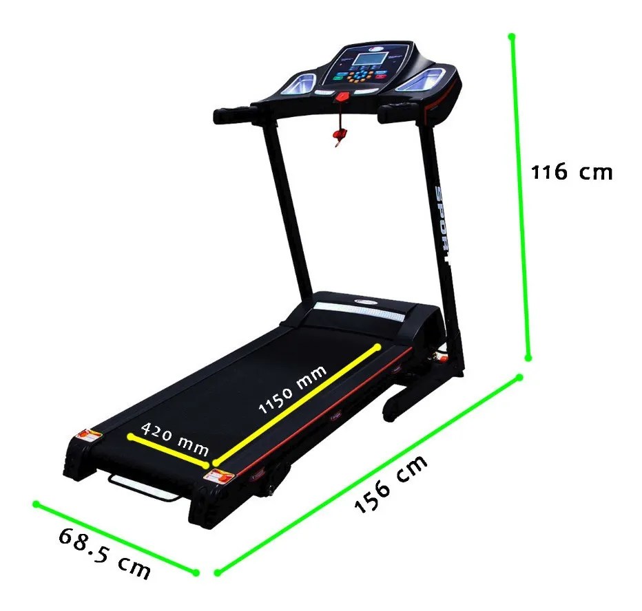 Caminadora Electrica Profesional Centurfit 2.5hp Plegable Color Negro