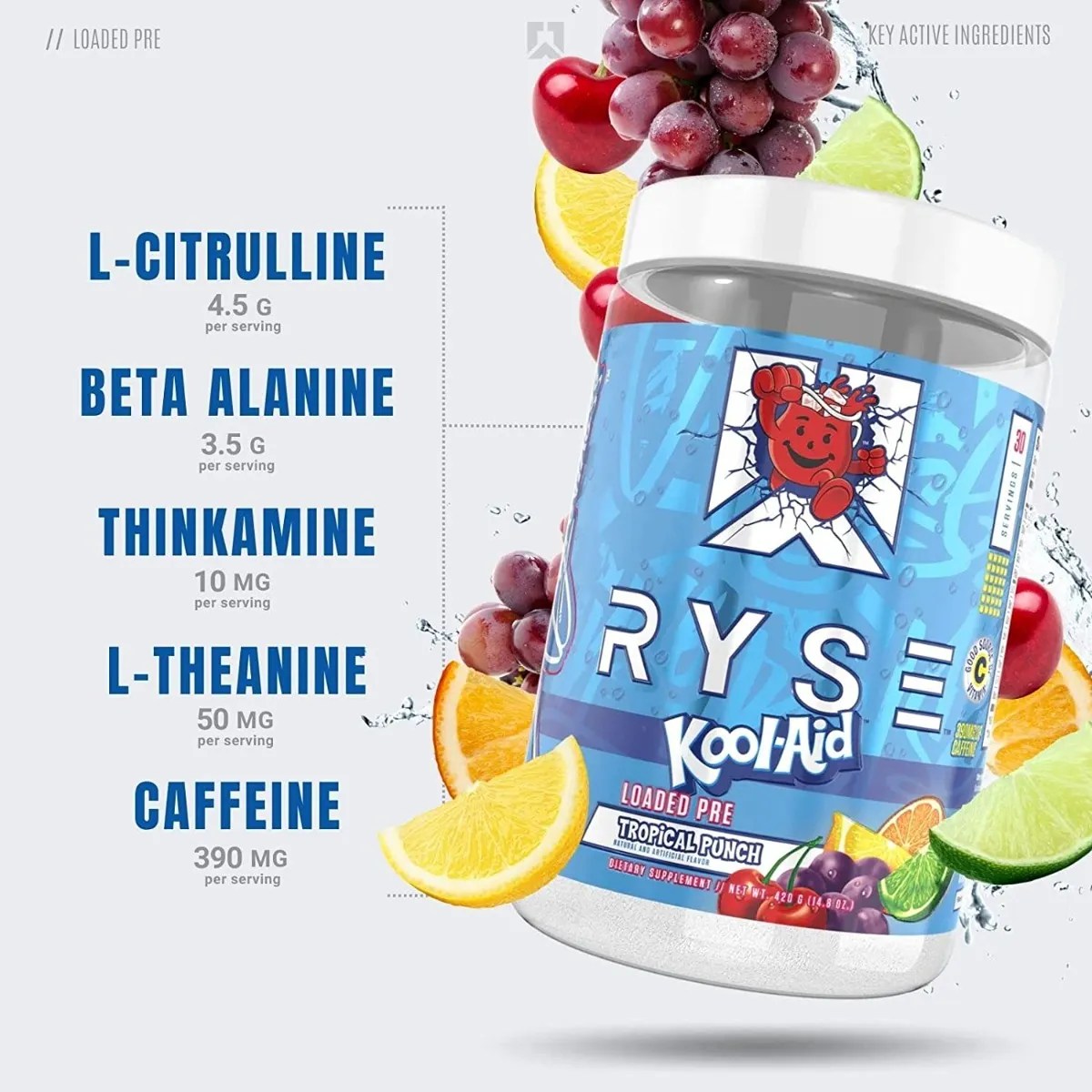 Ryse Kool Aid Pre Workout 30 Servicios Pre Entreno Sabor Kool-aid