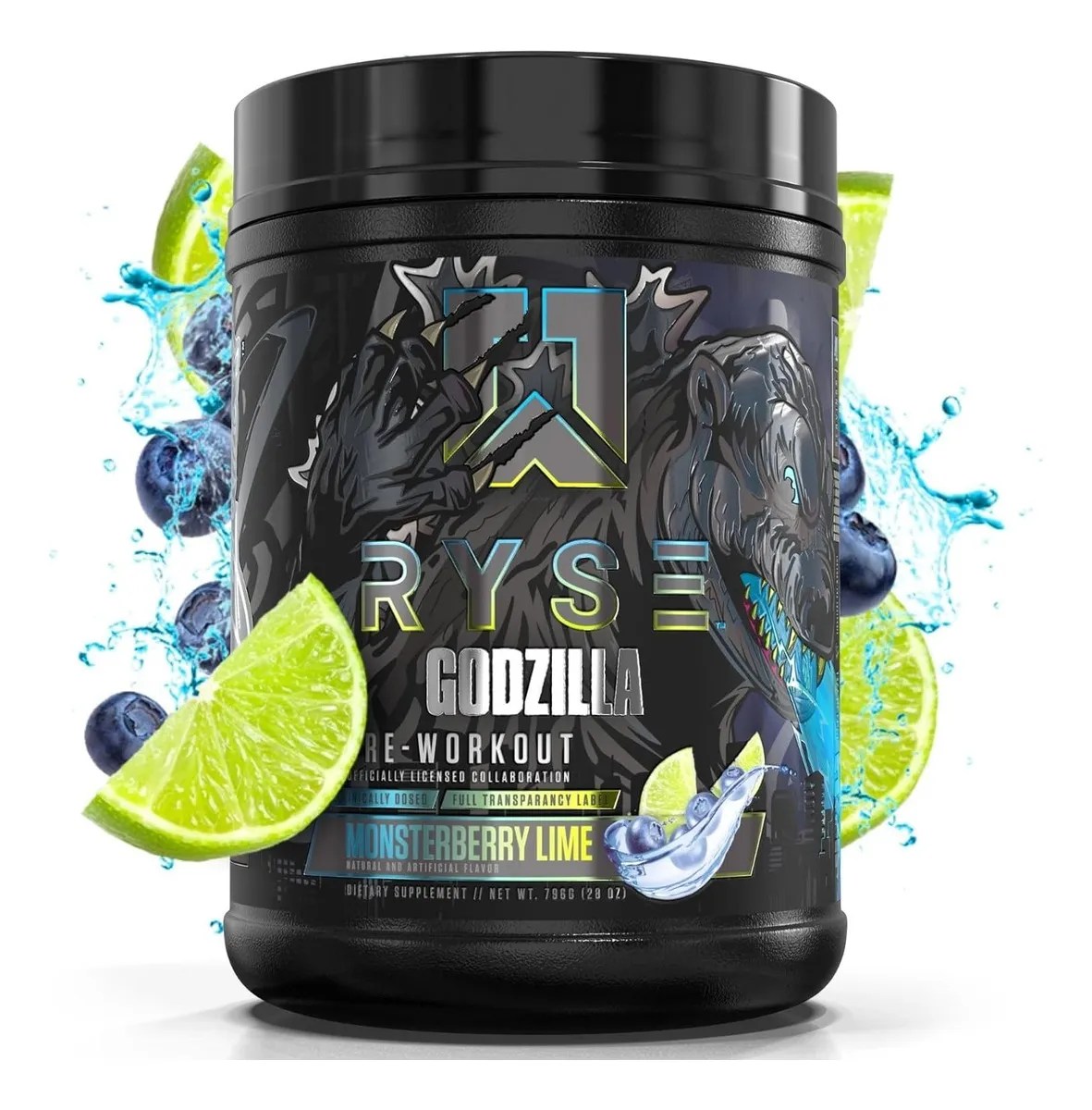 Pre Entreno Ryse Godzilla Pwo 40 Serv Los Sabore Sabor Monsterberry Lime