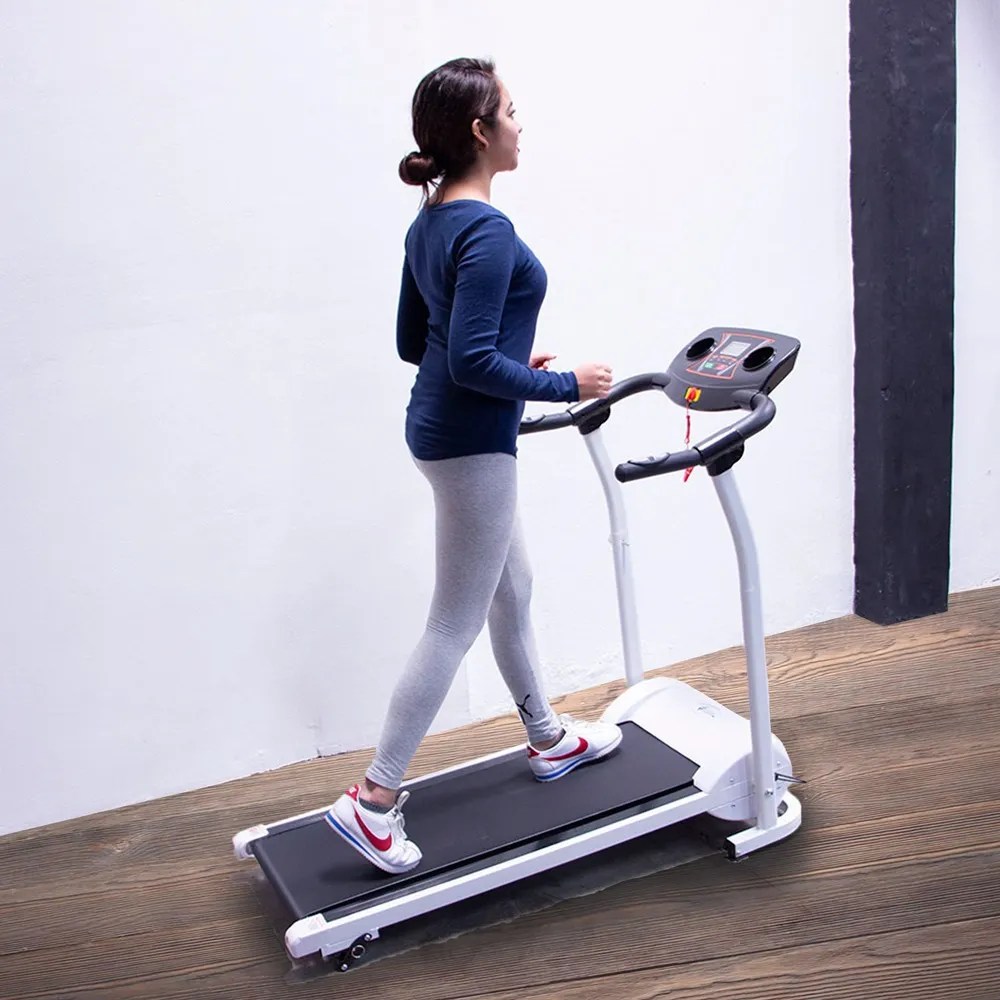 Caminadora Electrica 1.75hp Plegable Centurfit App Gym Color Blanco/Negro