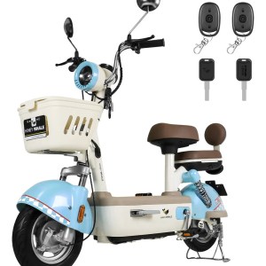 Moto Bicicleta Eléctrica U4s Con Alarma 35km/h Batería 20ah Color Azul claro Moto Bicicleta Eléctrica U4s Con Alarma 35km/h Batería 20ah Color Azul claro