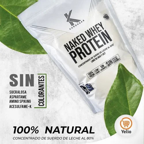 Proteina Kardagar Naked Whey Baja En Carbohidratos 1kg Sabor Sin Sabor