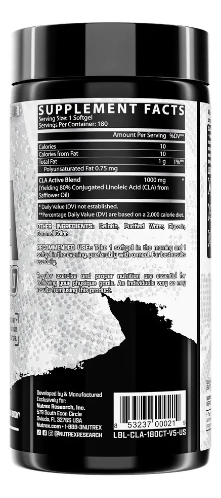 Cla Nutrex Research Lipo 6 Cla (180 Capsulas) Sabor Sin sabor