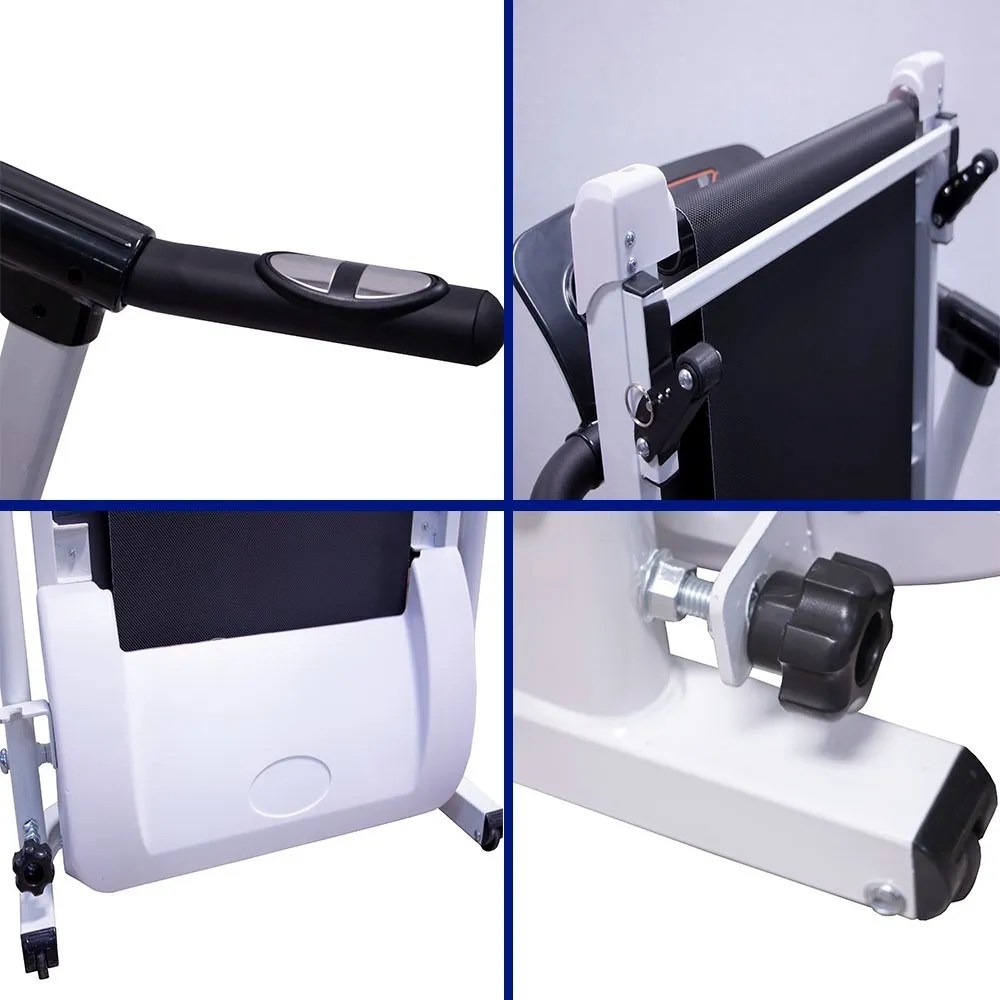 Caminadora Electrica 1.75hp Plegable Centurfit App Gym Color Blanco/Negro