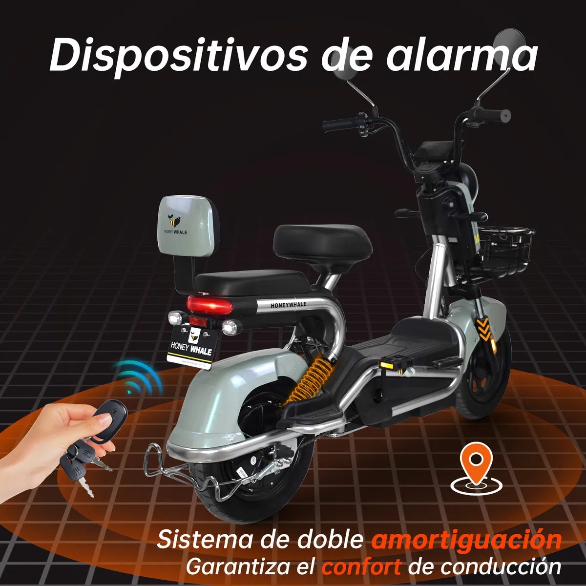 Bicicleta Eléctrica Kc 700w 45km/h 60km Moto Honey Whale – Verde