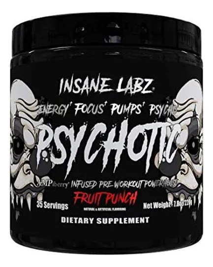 Pre Entreno Psychotic Black Insane Labz Oxido Nitrico L Sabor Fruit Punch