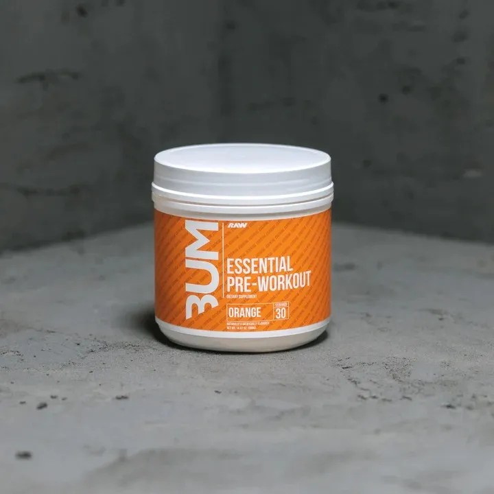 Pre Entreno Cbum Essential Pwo Raw Nutrition 30 Servicios Sabor Orange