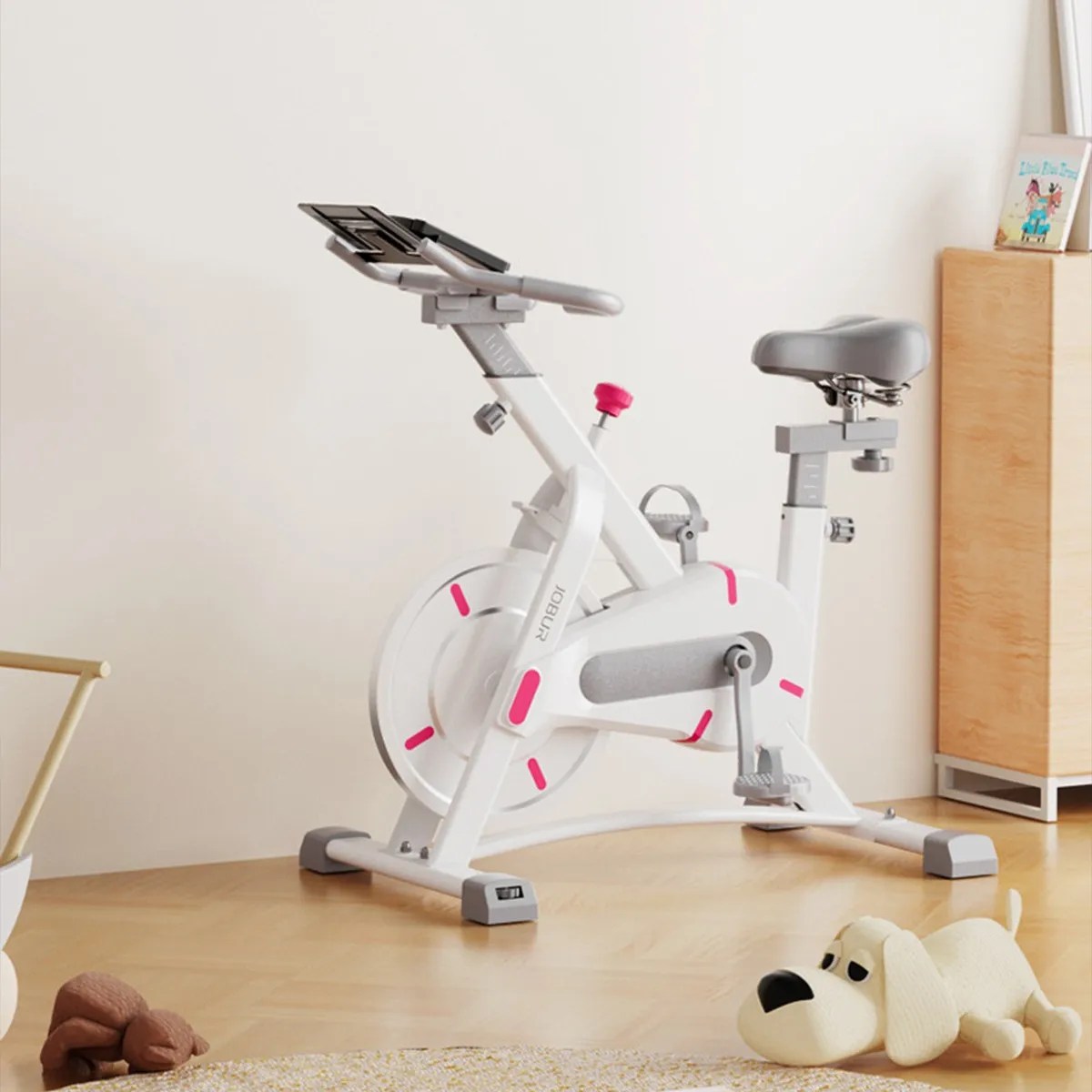Bicicleta Ejercicio Grande Fija Deportiva Spinning Blanco