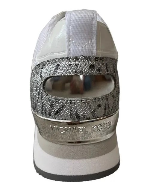 Tenis Michael Kors Original Dama Wilma Trainer White & Silver