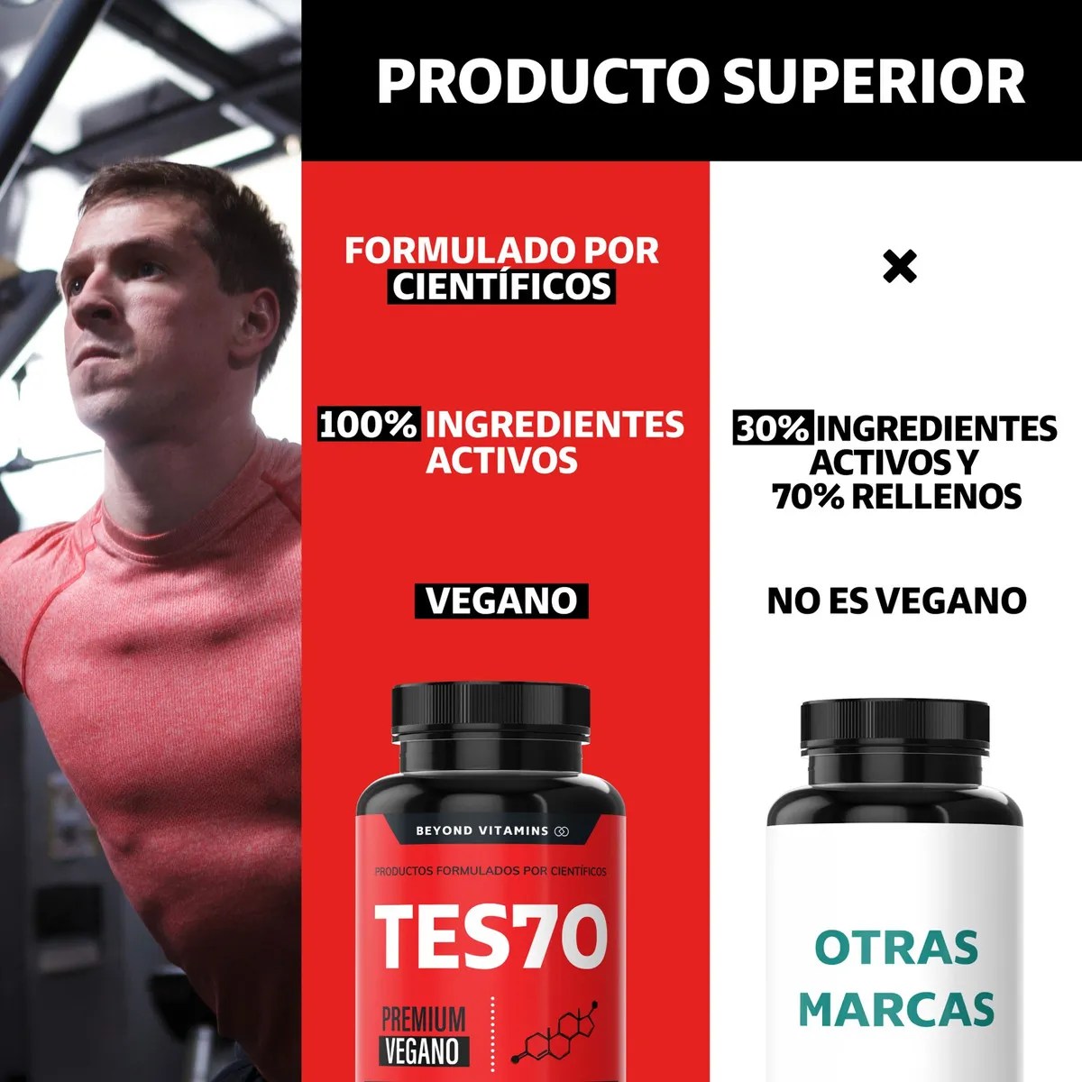 Precursor Natural | Testosterona 180 Cápsulas