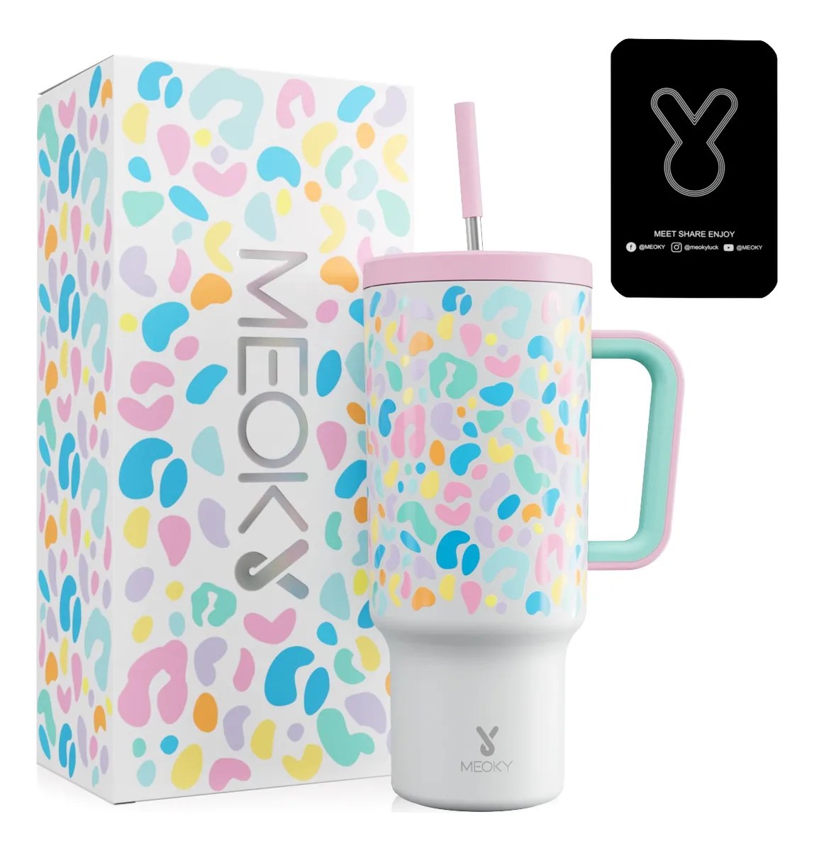 Meoky Vaso Térmico De Acero Inoxidable Con Calor/frí 40oz