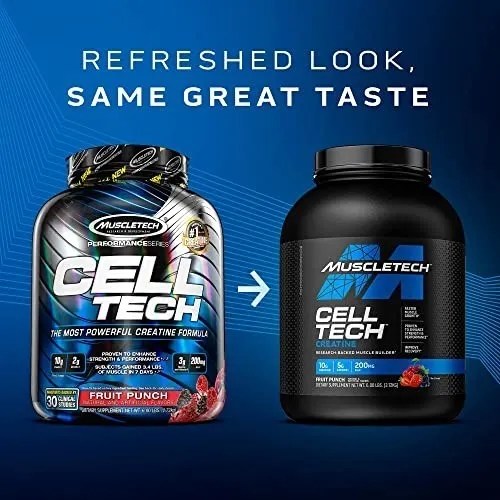 Suplemento MuscleTech Cell-Tech sabor ponche de frutas de 2.72kg