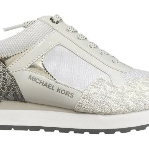 Tenis Michael Kors Original Dama Wilma Trainer White & Silver Tenis Michael Kors Original Dama Wilma Trainer White & Silver
