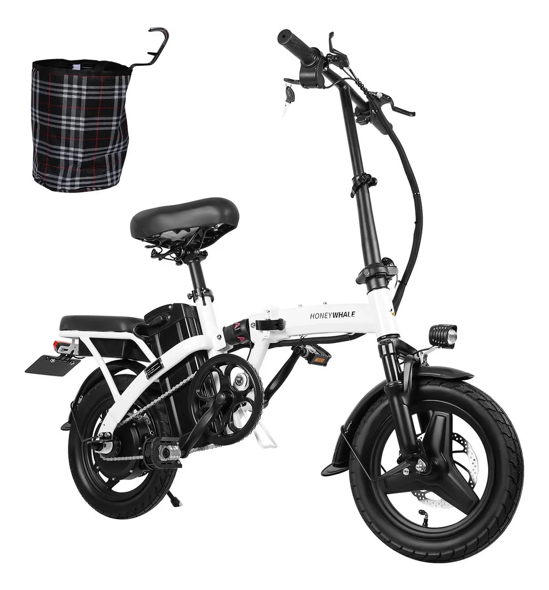 Bicicleta Eléctrica Plegable Honey Whale S6 600w 35km/h S6 BLANCO