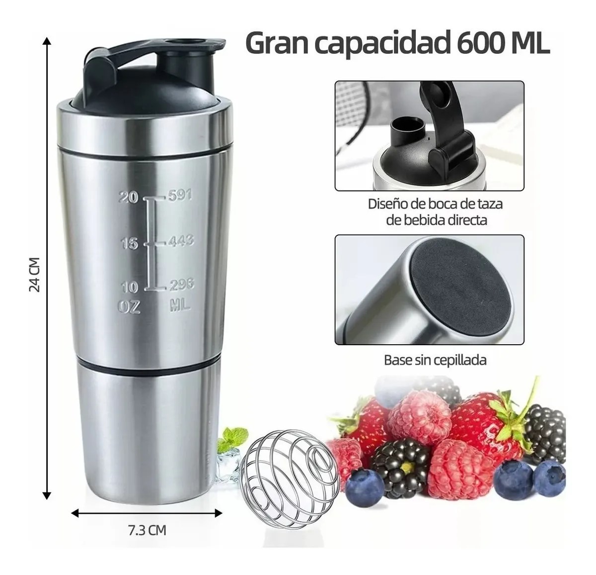 Shaker Proteina Vaso Shaker Acero Inoxidable Shaker Gym