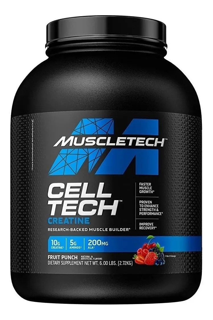 Suplemento MuscleTech Cell-Tech sabor ponche de frutas de 2.72kg