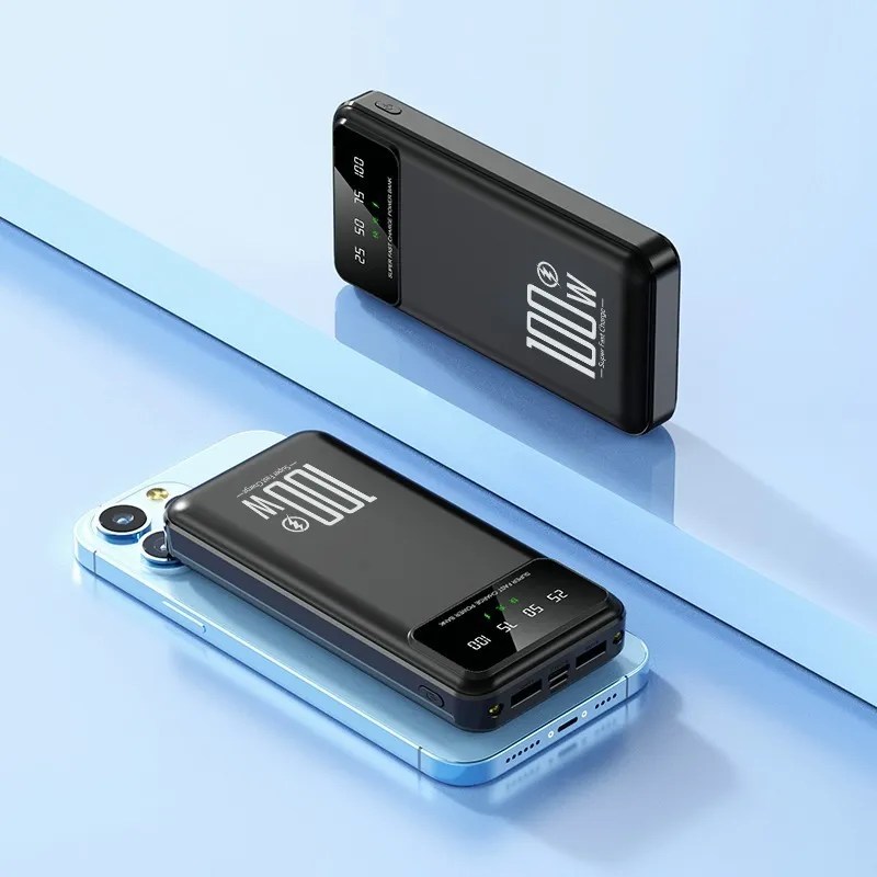 ower Bank SAIVIEK KJ-K70 20000mah Batería Externa 20W Carga Rapida Para Android,iPhone,Cargador Portátil Pila Con dos luces LED,Banco de Energía con 4 Salidas y 2 Entradas(2 USB-A, V8, Tipo C)negro