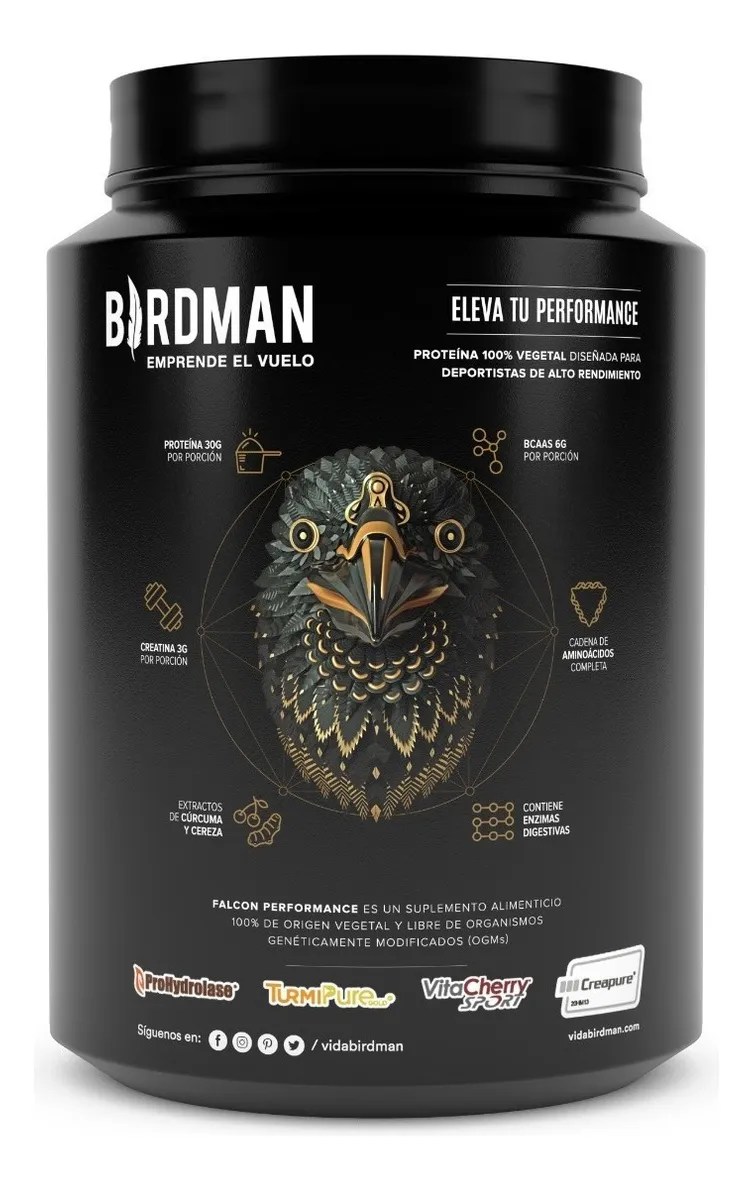 Birdman Falcon Performance Proteina Vegetal Premium 1.140 Kg Sabor Golden Vainilla