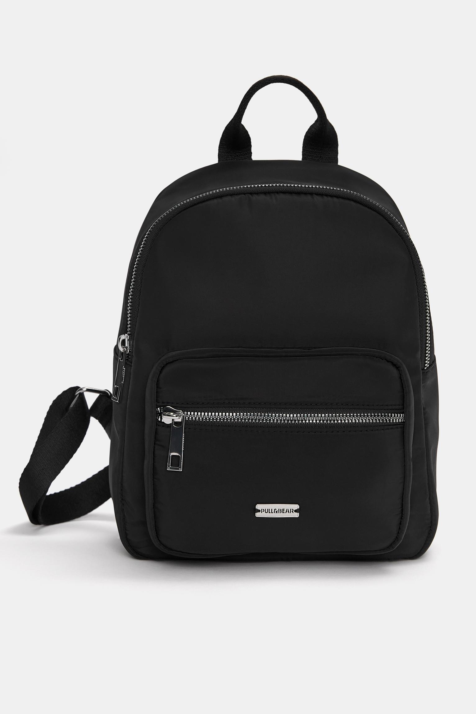 Mini mochila negra nylon – PULL&BEAR