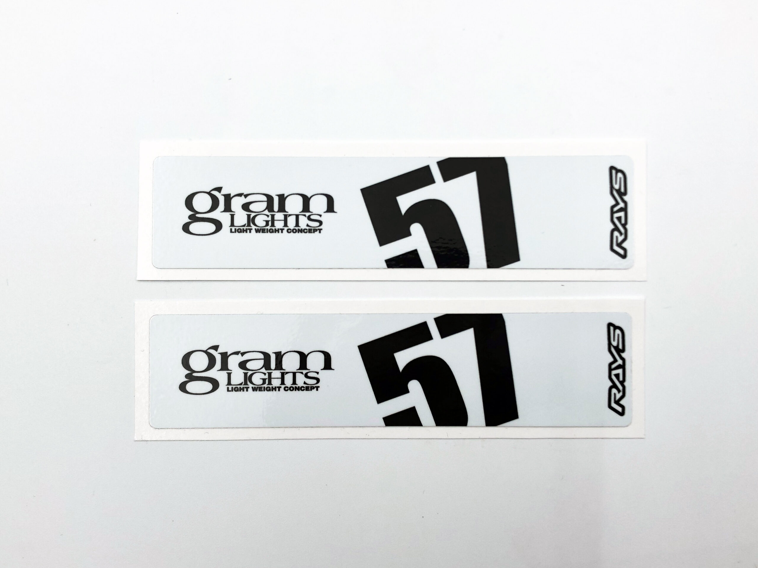 RAYS No.8 GRAMLIGHTS SPOKE STICKER WHITE 2PC/SET