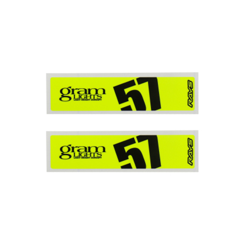 RAYS No.8 GRAMLIGHTS SPOKE STICKER YELLOW 2PC/SET