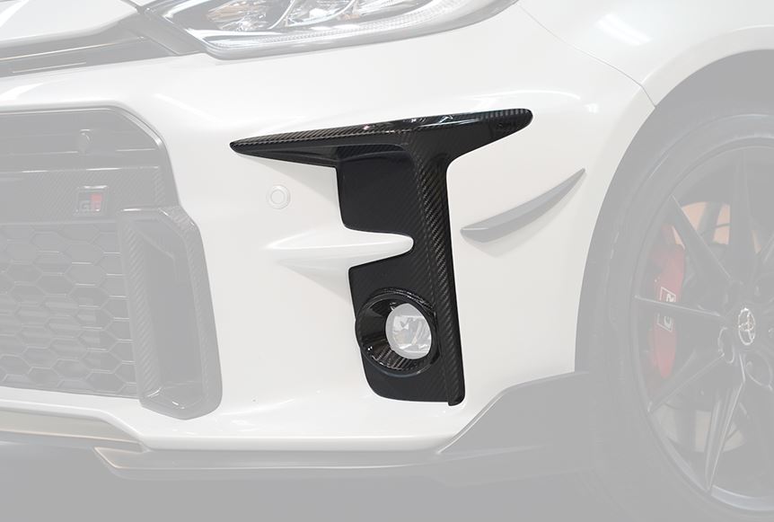 TOMS GR Yaris Carbon Front Fog Lamp Cover Dry Carbon