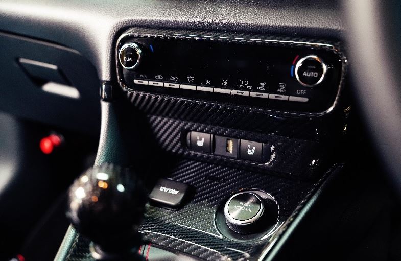 TOMS GR Yaris Carbon Air Conditioner Switch Dry Carbon