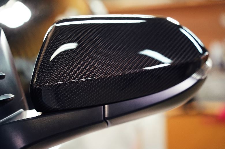 TOMS GR Yaris Carbon Mirror Cover Wet Carbon