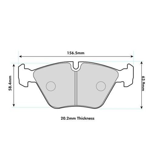PBS BMW E46 330 M3 front pbs Prorace pads