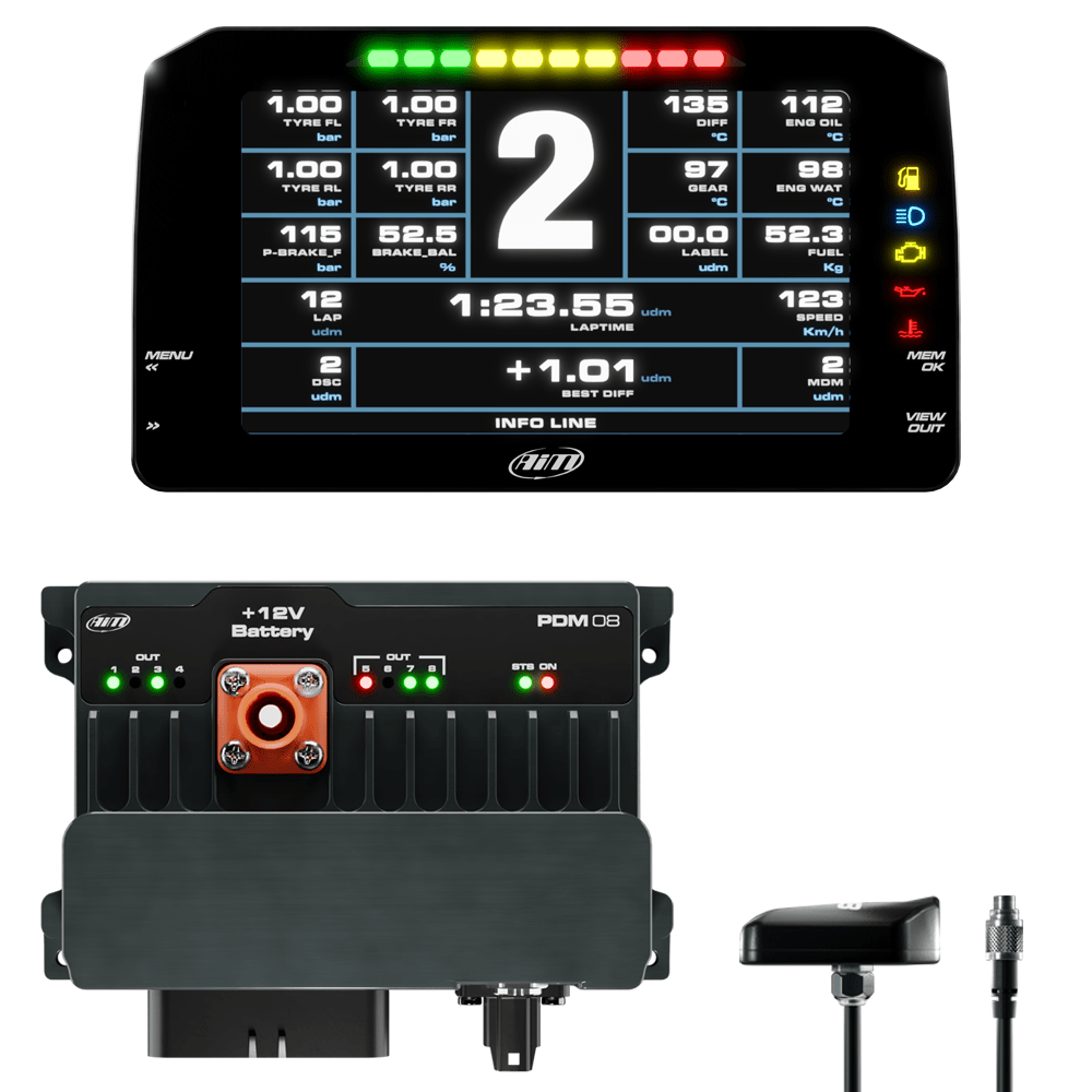 AIM PDM 8 with 6″ screen 0.50m GPS – Road Icons