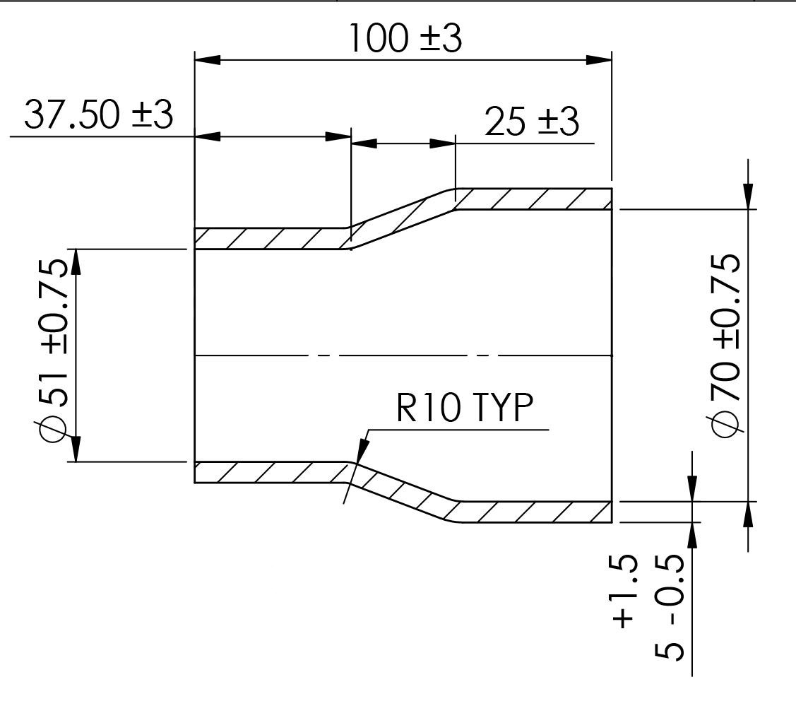Turbosmart Silicon Hose Reducer 2.00-2.75″ BLACK