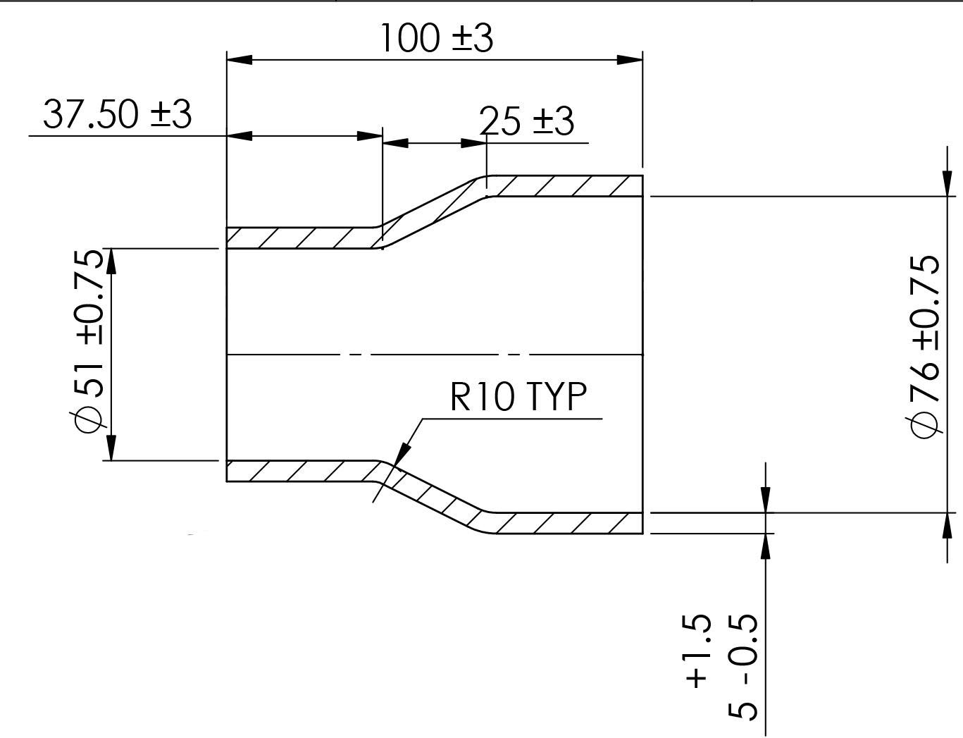 Turbosmart Silicon Hose Reducer 2.00-3.00″ BLACK