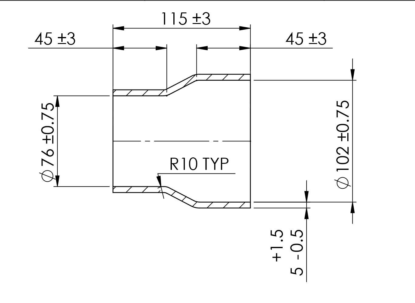 Turbosmart Silicon Hose Reducer 3.00-4.00″ BLACK