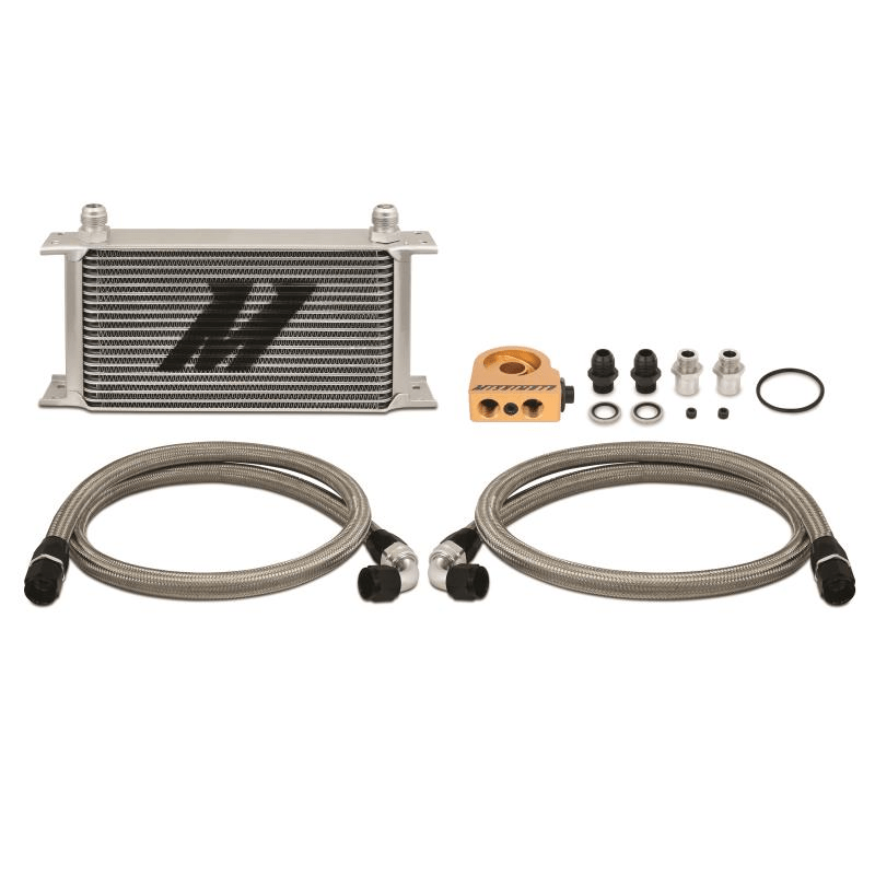 Mishimoto Universal Thermostatic 19 Row Oil Cooler Kit Silv