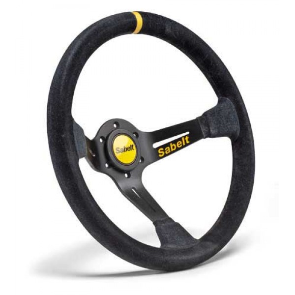 Sabelt 350mm Black Suede Deep Dish Steering Wheel