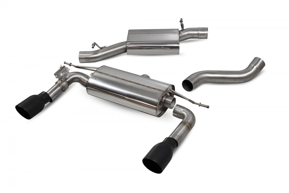 Scorpion Resonated cat-back system with electronic valves for Aud