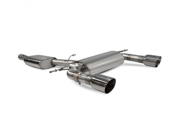 Scorpion Resonated cat-back system with electronic valves for Aud