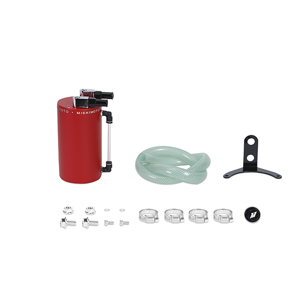 Mishimoto Aluminum Oil Catch Can – Large Wrinkle Red