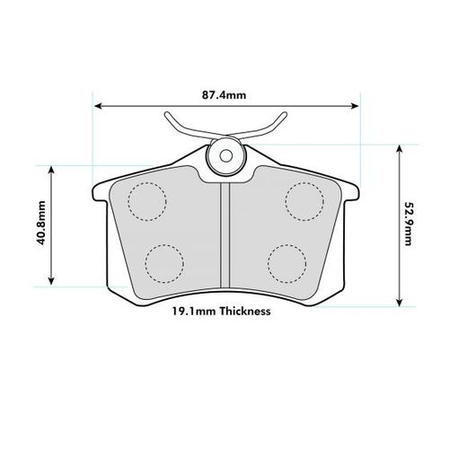 PBS Clio 200 -Megane 225 rear PBS Protrack pads
