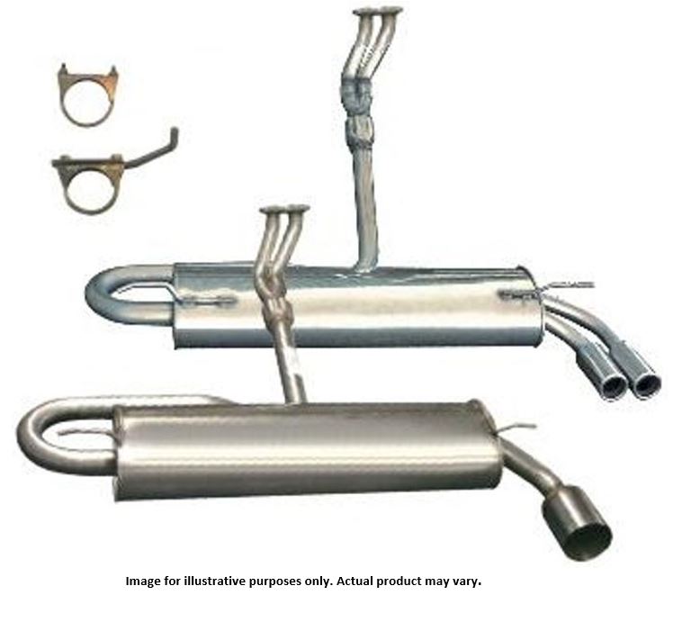Mongoose Exhaust System for Toyota MR2 Mk1- 3in Twin